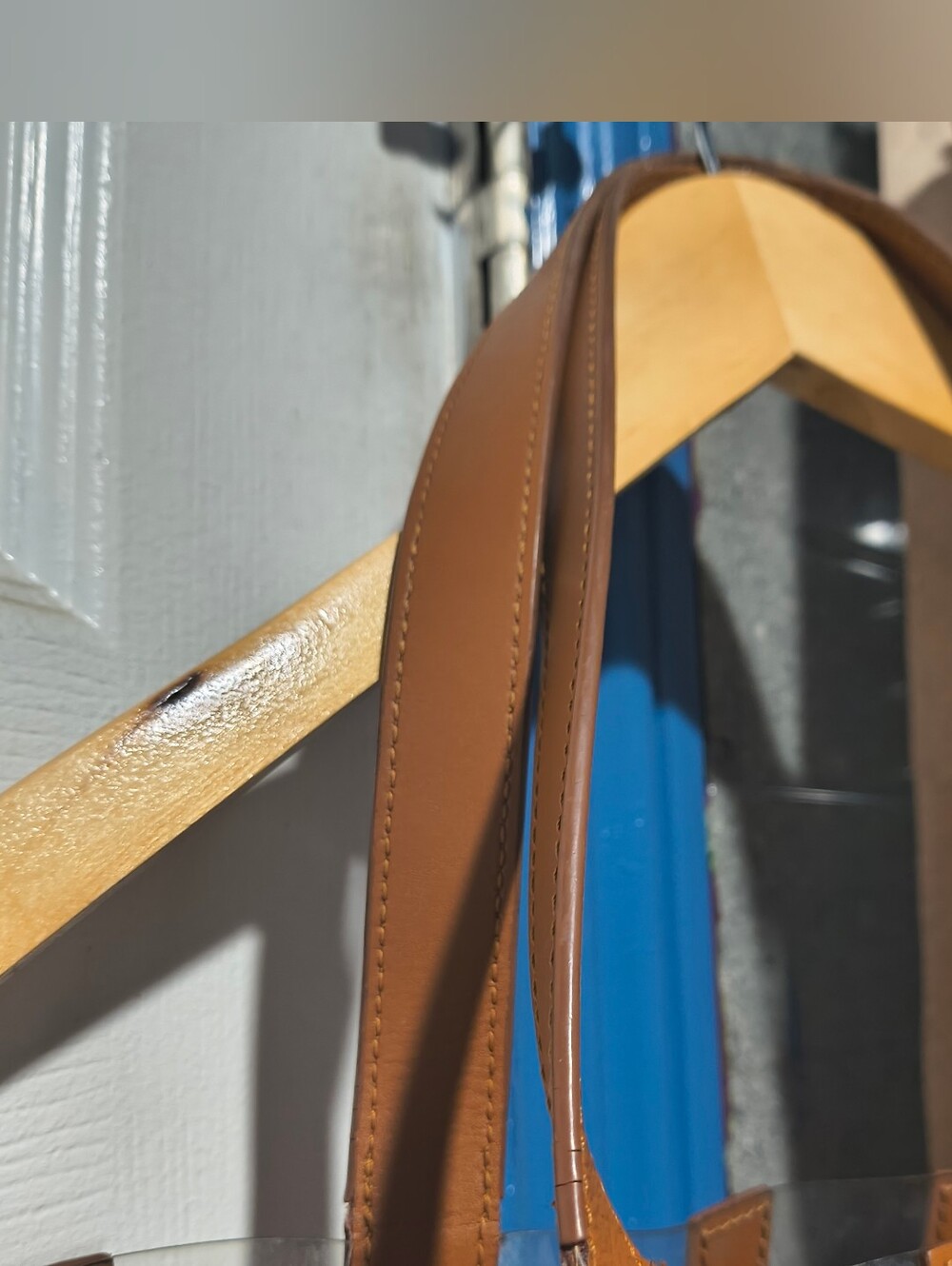 Loeffler Randall Marlena Clear PVC & Tan Leather Striped Tote Bag - Picture 8 of 14